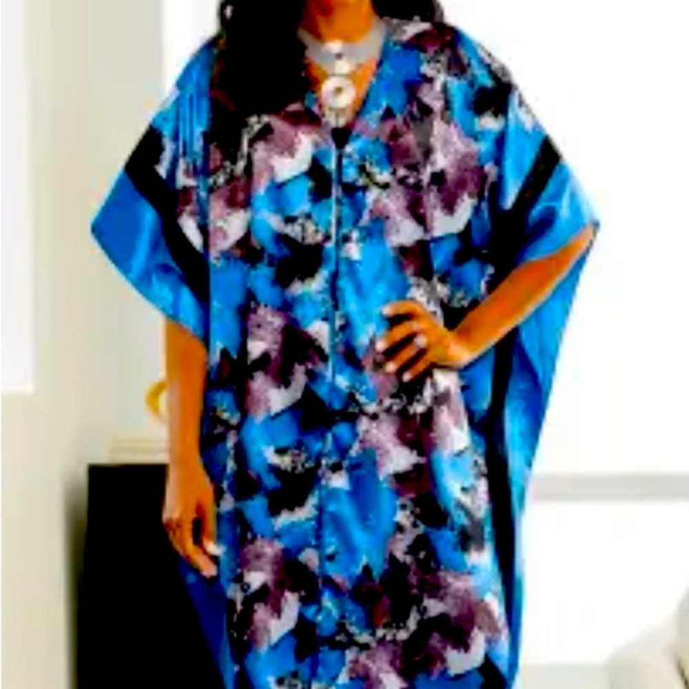 COPY - Women's Casual 40" Open Front Duster Kimono Cardigan